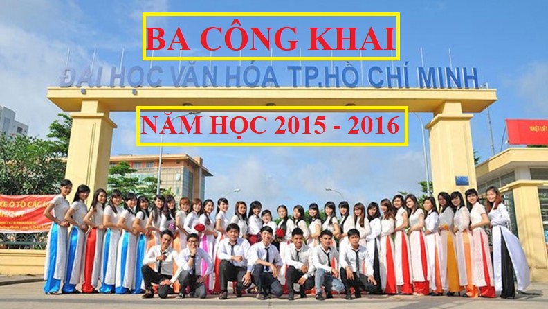 BA CÔNG KHAI NĂM HỌC 2015 - 2016 